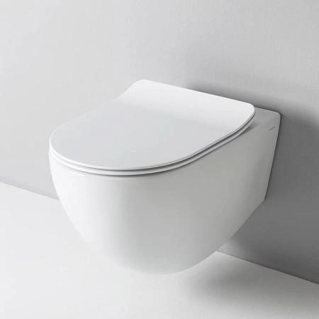 Artceram File 2.0 Унитаз подвесной 37х52см, безободковый, турбо смыв the.reel, saniglaze, цвет: белый глянцевый