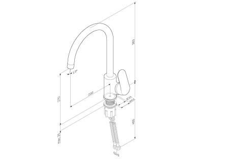 Смеситель для кухни AM.PM Like F8007111 сатин