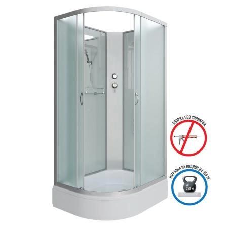 Душевая кабина Niagara NG-33084-14RBK 1000х800х2000 средний поддон  26см стекло матовое