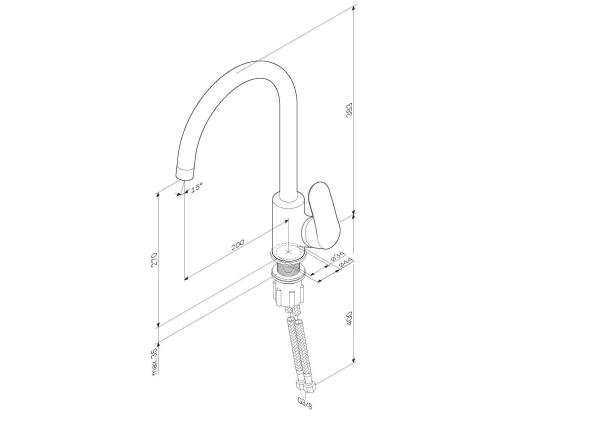 Смеситель для кухни AM.PM Like F8007111 сатин