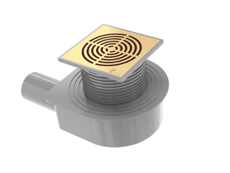 Душевой трап Boheme SMART DESIGN 15x15 cm, нерж.сталь ЗОЛОТО 984-15-G