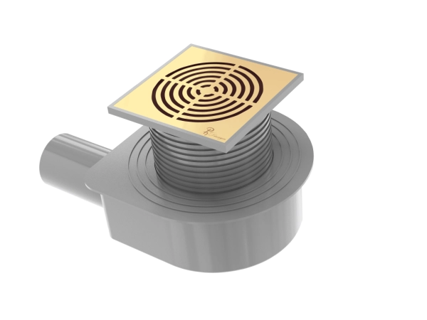 Душевой трап Boheme SMART DESIGN 15x15 cm, нерж.сталь ЗОЛОТО 984-15-G