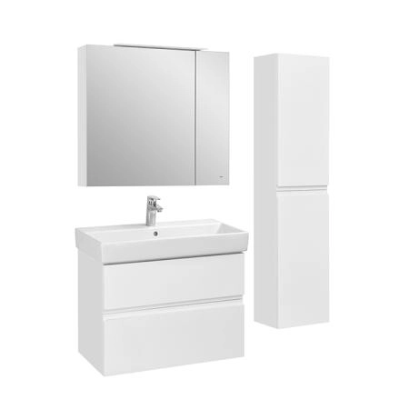 Roca Oleta Зеркальный шкаф 80х70см., c LED-светильником , цвет: белый матовый