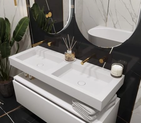 Столешница моноблок Boheme FLAT ST 120см (1204*452*100) двойной 888-120