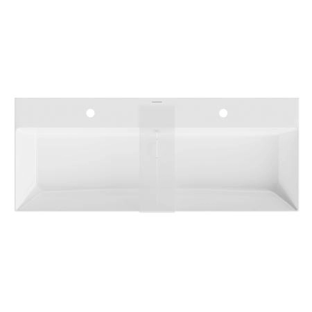 Раковина Kerama Marazzi GRANDE ГРАНДЕ GR.wb.120.2 мебельная\подвесная 120, белая глянцевая, два отверстия под смеситель