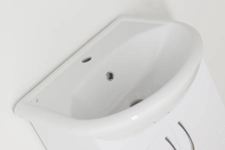 Тумба под раковину Style Line Эко Фьюжн 55 напольная с дверками, белая