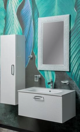 Тумба Boheme Linea 80 белая+Хром 842-080-WCR