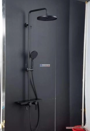 Душевая система Gappo G2496-26 черный матовый с изливом