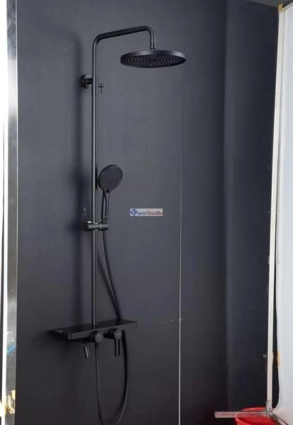 Душевая система Gappo G2496-26 черный матовый с изливом