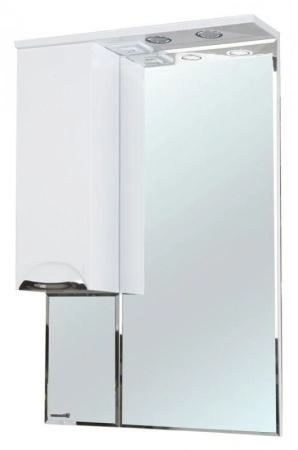 Зеркало-шкаф Bellezza Альфа 55 L с подсветкой белый