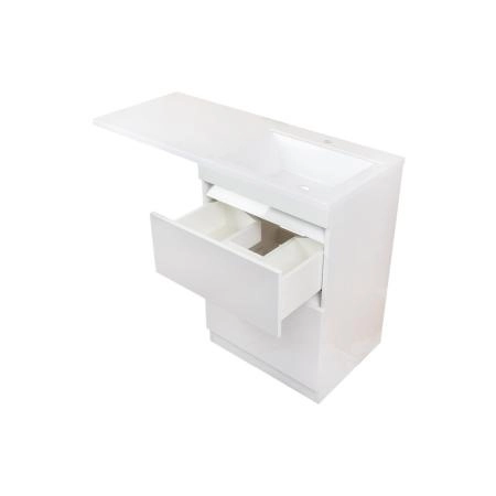 Тумба напольная Style Line Даллас 120, Люкс белая, PLUS