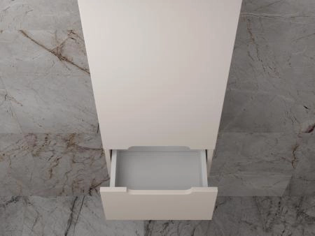 Колонна подвесная Style Line Матис 36 см, 1 ящик, КРЕМ, PLUS, ЭМАЛЬ