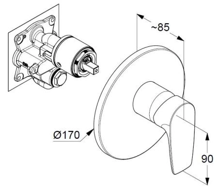 Смеситель для душа Kludi Pure&Solid 346550575