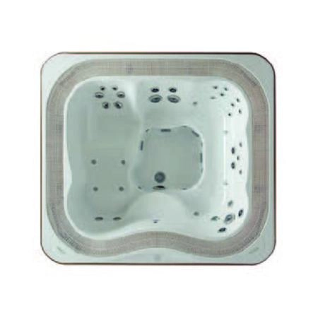 Jacuzzi Profile Минибассейн 235х211х93см, встраиваемый, с переливной решеткой, комплектация BASE, цвет акрила: Platinum