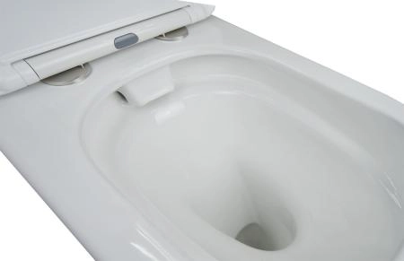 Унитаз напольный  Azario Candy 370х620х780 безободковый,  и сиденьем микролифт (AZ-1503B)