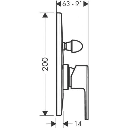 Hansgrohe 71458000 Vernis Shape Смеситель для ванны, хром