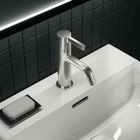 Ideal Standard Joy Смеситель для раковины, на 1 отв., цвет: PVD Silver Storm (Серебряный Шторм)