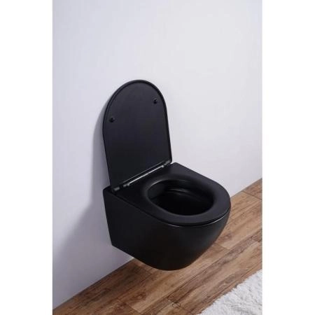 Унитаз Esbano AZALEA (Matt Black) подвесной безободковый микролифт