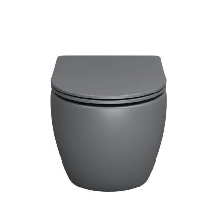 Унитаз Grossman GR-4411GMS Color (550*365*395) СЕРЫЙ МАТОВЫЙ подвесной Безободковый
