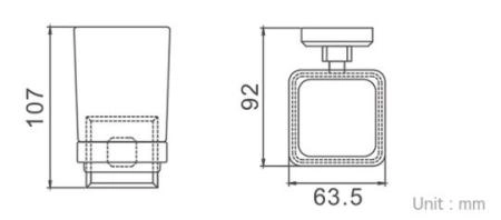 Стакан для зубных щеток Gappo G3806