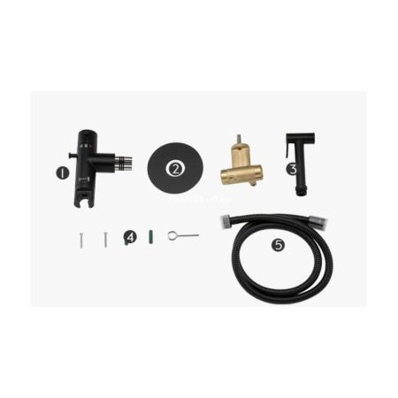 Гигиенический  душ Gappo G7290-6 встраиваемый, чёрный