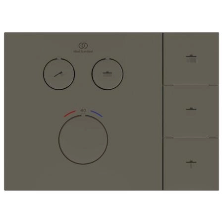 Ideal Standard Ceratherm Navigo Solos Смеситель для душа, встраиваемый, термостатический, цвет: PVD Magnetic Grey (Магнит)