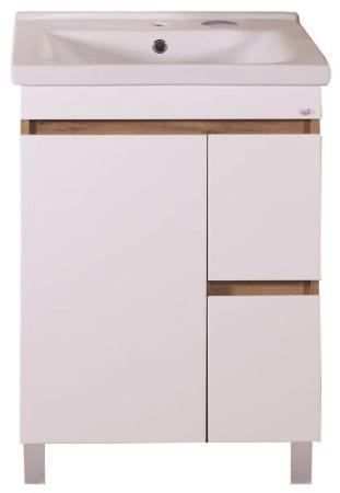 Тумба ASB-Mebel Марко 60-2.1 напольная белый/дуб золотой