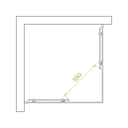 Душевой уголок RGW PA-030B Passage 100x100 Черный матовый прозрачное