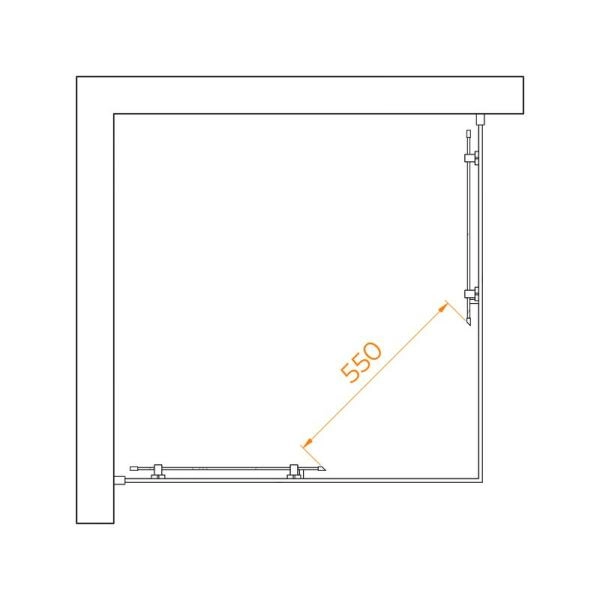Душевой уголок RGW PA-030B Passage 100x100 Черный матовый прозрачное