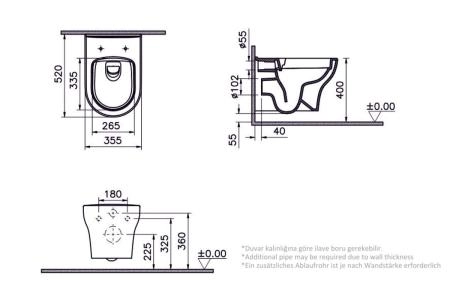 Подвесной унитаз VitrA Zentrum Round