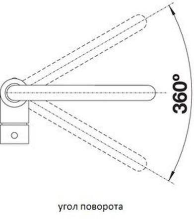 Смеситель Blanco MILI 526236 черный гранит для мойки