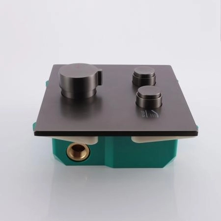 Встраиваемый смеситель Vincea для душа VSCV-421GM двухфункциональный, вороненая сталь