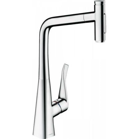 Hansgrohe 73816000 Metris Select M71 Смеситель для кухни 333 мм, 2 реж., выдвижной излив, хром