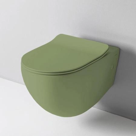 Artceram FILE 2.0 Унитаз подвесной 53х37см, безободковый, с крепежом, цвет: verde salvia