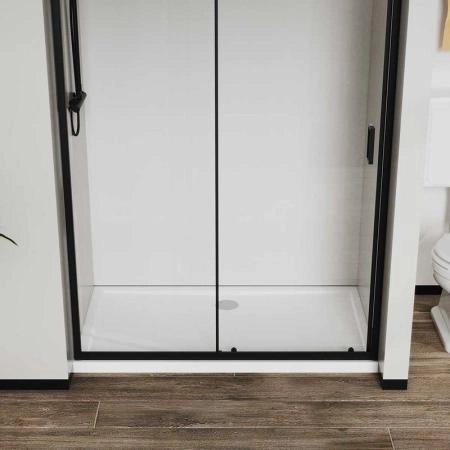 Душевая дверь Vincea City VDS-5CT110CLB, 1100, черный, стекло прозрачное