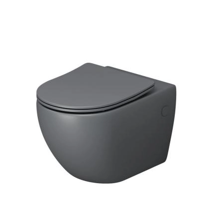 Унитаз Grossman GR-4411GMS Color (550*365*395) СЕРЫЙ МАТОВЫЙ подвесной Безободковый