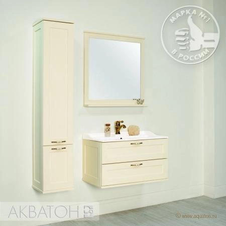 Зеркало Акватон Леон 80 1A186402LBPR0 дуб бежевый