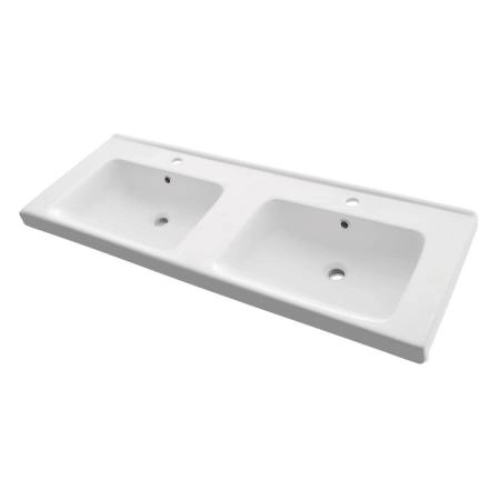 Dreja ГАРМОНИЯ, 125 см, мебельный умывальник, керамический, две чаши