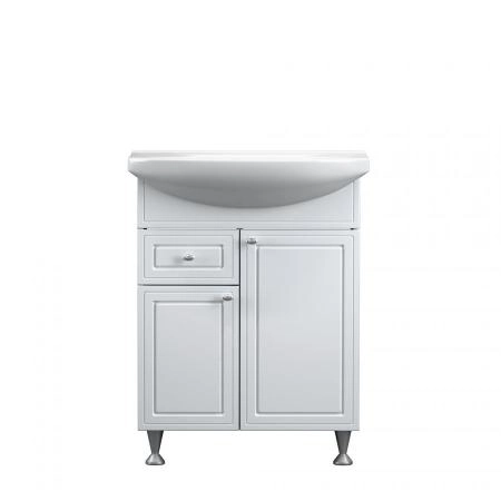 Тумба с раковиной напольная RedBlu by Damixa Palace One M41-FSX0653WG-WCC065 белый глянцевый