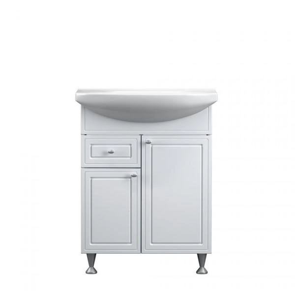 Тумба с раковиной напольная RedBlu by Damixa Palace One M41-FSX0653WG-WCC065 белый глянцевый