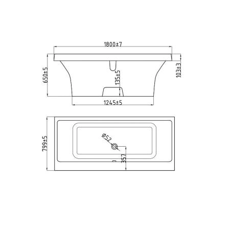 Полотенцедержатель AquaStone Мадрид к ванне