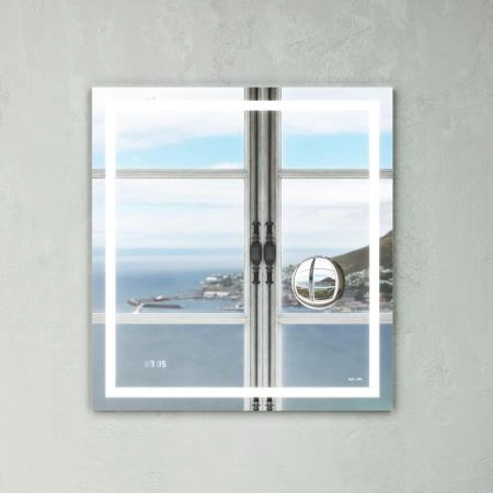 Зеркало AM.PM GEM 65 см Led-подсветка, часами и косметическим зеркалом, M91AMOX0653WG