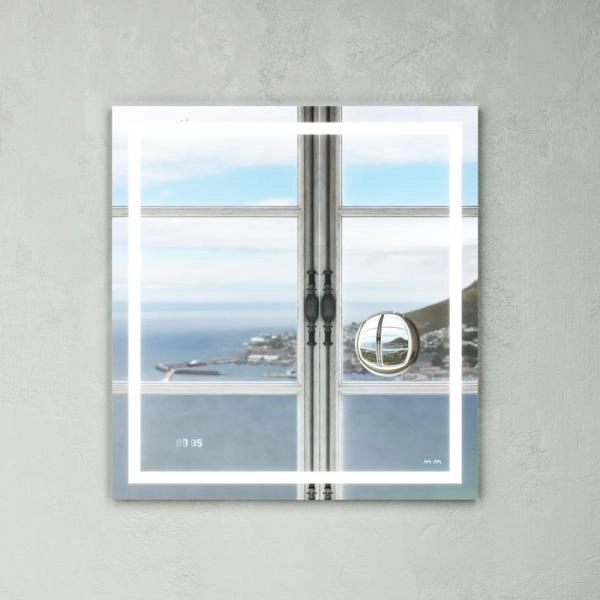 Зеркало AM.PM GEM 65 см Led-подсветка, часами и косметическим зеркалом, M91AMOX0653WG