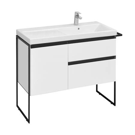 Roca Domi Тумба подвесная 100x45x51см, с 2 ящиками и 1 дверкой, DX, цвет: белый