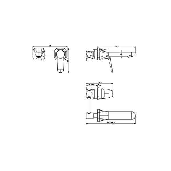 Смеситель Bien BL45020103 для раковины встраиваемый хром