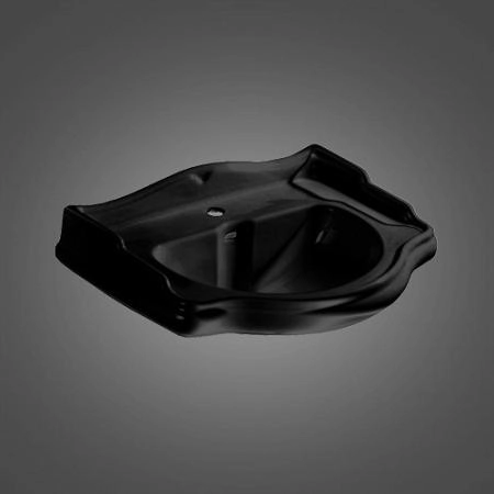 KERASAN Retro Колонна под умывальники 55/69/73см, цвет: черный  глянцевый