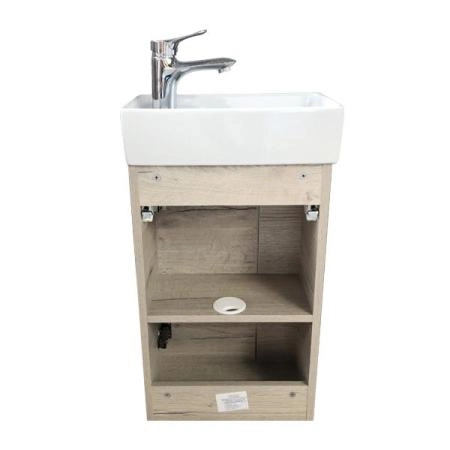 Тумба с раковиной Comforty Асти-40 дуб дымчатый