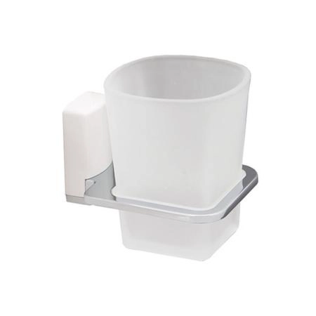 Стакан для зубных щеток Wasserkraft Leine K-5028WHITE стеклянный