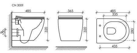 Подвесной унитаз Forma Rimless