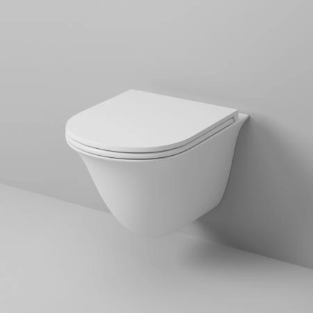 Унитаз Grossman GR-4412MS (485*360*360) подвесной безободковый с тонкой крышкой, матовый